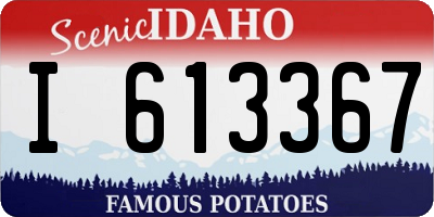 ID license plate I613367