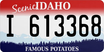 ID license plate I613368