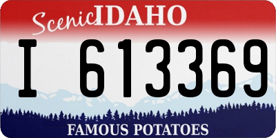 ID license plate I613369