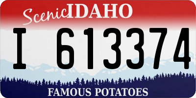 ID license plate I613374
