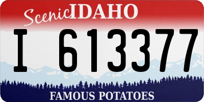 ID license plate I613377