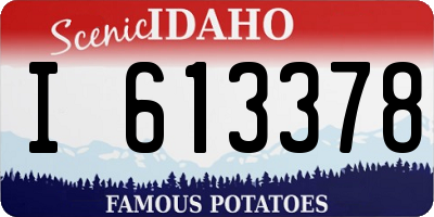 ID license plate I613378