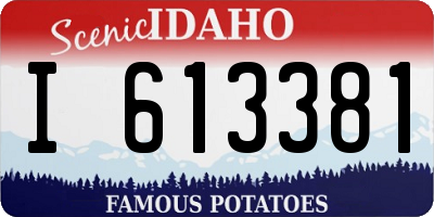 ID license plate I613381