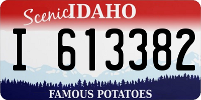 ID license plate I613382