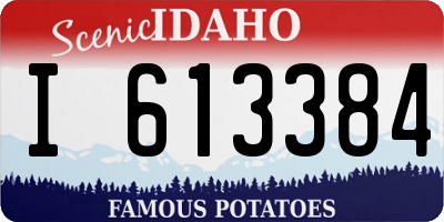 ID license plate I613384
