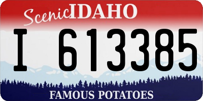 ID license plate I613385