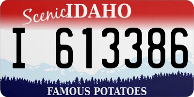 ID license plate I613386