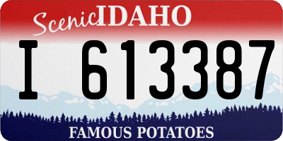 ID license plate I613387