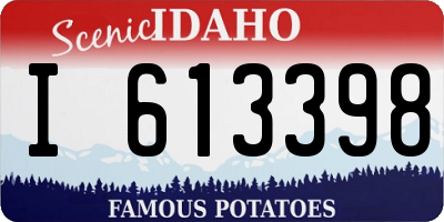 ID license plate I613398