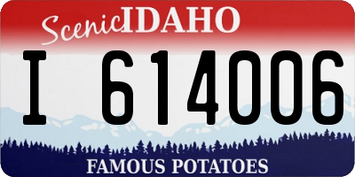 ID license plate I614006