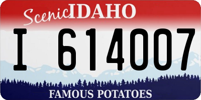 ID license plate I614007