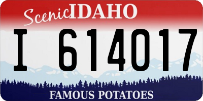 ID license plate I614017
