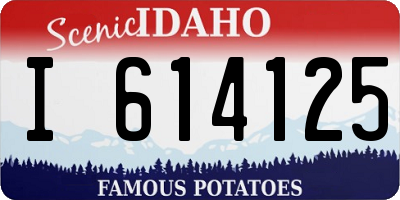 ID license plate I614125