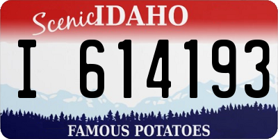 ID license plate I614193