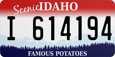 ID license plate I614194