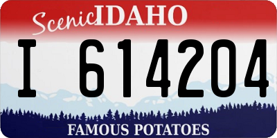 ID license plate I614204