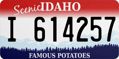 ID license plate I614257