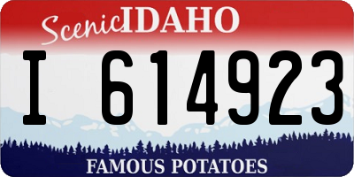 ID license plate I614923