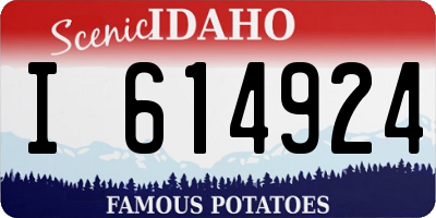 ID license plate I614924