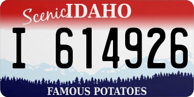 ID license plate I614926