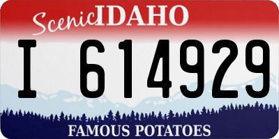 ID license plate I614929