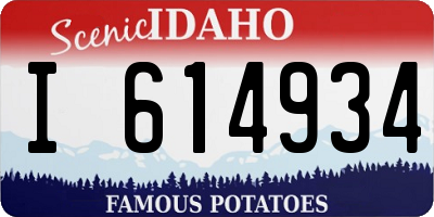 ID license plate I614934