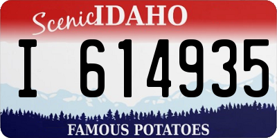 ID license plate I614935