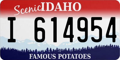 ID license plate I614954