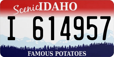 ID license plate I614957
