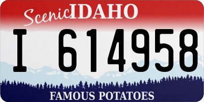 ID license plate I614958
