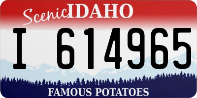 ID license plate I614965