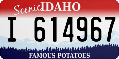 ID license plate I614967
