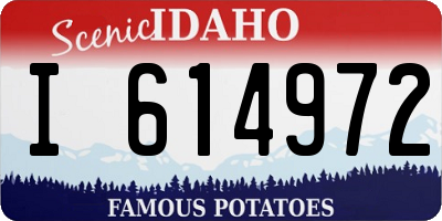 ID license plate I614972
