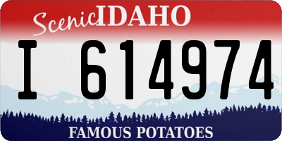ID license plate I614974