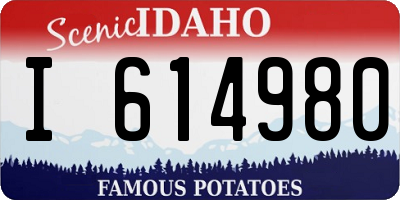 ID license plate I614980