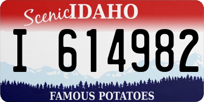 ID license plate I614982