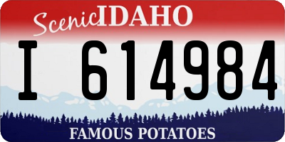 ID license plate I614984