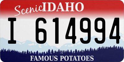 ID license plate I614994