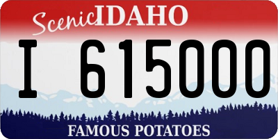 ID license plate I615000