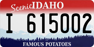 ID license plate I615002