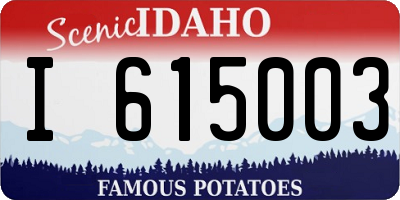 ID license plate I615003