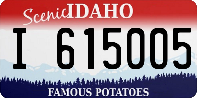 ID license plate I615005