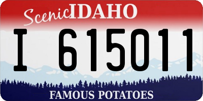 ID license plate I615011