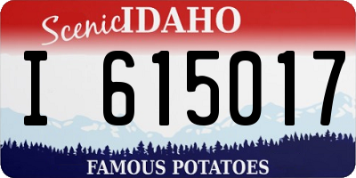 ID license plate I615017