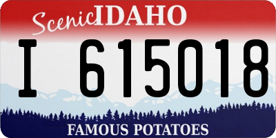 ID license plate I615018