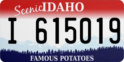 ID license plate I615019