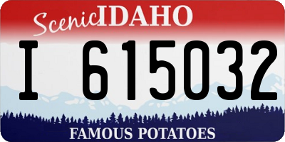 ID license plate I615032
