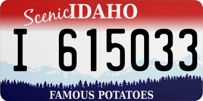 ID license plate I615033