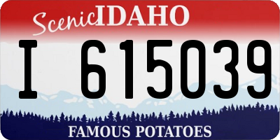 ID license plate I615039