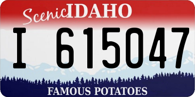 ID license plate I615047